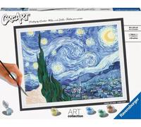 Ravensburger Painting by Numbers - CreArt Collection - Notte Stellata (Van Gogh) - 1 pz.