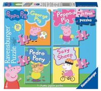 Ravensburger Peppa Pig My First Puzzle (2, 3, 4 e 5 pezzi) giocattoli educativi per bambini dai 18 mesi in su