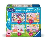 Ravensburger - Puzzle Bambini 3 Anni 4 in a box, Peppa Pig - Puzzle 3 Anni, Collezione Peppa Pig, Include 4 Puzzle 12-16-20-24 Pezzi Progressivi, Giochi Educativi, Idee Regalo