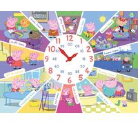 Ravensburger Peppa Pig Tell The Time 60 Piece Clock Jigsaw Puzzle for Kids Age 4 Years Up - Moveable Hands