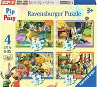 Ravensburger Pip & Posy Jigsaw Puzzles for Kids Age 3 Years Up - 4 in a Box (12, 16, 20, 24 Pieces) - Educational Toys for Toddlers