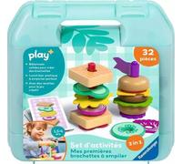Ravensburger Play+ - Set di attività: I miei primi spiedini impilabili - Giocattolo per bambini da 18 mesi - Versione francese - 34062