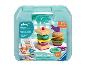 Ravensburger Play+ - Set di attività: I miei primi spiedini impilabili - Giocattolo per bambini da 18 mesi - Versione francese - 34062