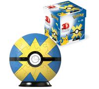 Ravensburger - 3d puzzle pokémon heal ball gialla-blu, 54 pezzi, 6+ anni