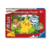 Ravensburger - Pokémon, Puzzle Bambini 4+ Anni, Con 2 Puzzle Da 24 Pezzi | Include 2 puzzle da 24 pezzi dei Pokémon, giochi educativi e divertenti, ideali come regalo per ogni occasione dai 4 anni.