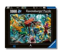 Ravensburger Puzzle 1000 Pezzi, Aquaman DC Comics- Puzzle Adulti +14 anni, 70 x 50 cm, Puzzle per Adulti Aquaman, Idee Regalo DC Comics