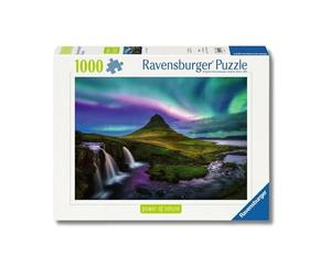 Ravensburger - Puzzle 1000 Pezzi Aurora Su Kirkjufell, Per Adulti 70x50cm | Puzzle 1000 pezzi foto, formato 70x50 cm, per adulti dai 14 anni e ideale come regalo originale.