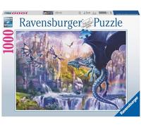 Ravensburger, Puzzle 1000 pezzi, Castello dei draghi, Dimensione puzzle 70x50 cm, Puzzle per Adulti