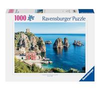 Ravensburger - Puzzle 1000 Pezzi Faraglioni Di Scopello, Sicilia | Puzzle 1000 Pezzi Paesaggi Con Una Misura Di 70x50 Cm | Regalo Per Adulti E Bambini Da 14 Anni E Più