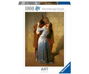 Ravensburger - Puzzle 1000 Pezzi Hayez Il Bacio, Puzzle Adulti 70x50cm | Puzzle Il Bacio di Hayez da 1000 pezzi, 70x50 cm, per adulti 14+, Art Collection e ideale come regalo per amanti dell'arte.