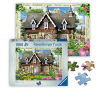 Ravensburger - Puzzle 1000 Pezzi Hillside Country Cottage Puzzle Per Adulti E