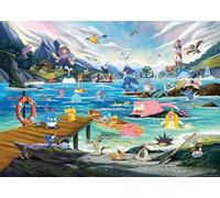Ravensburger - Puzzle 1000 Pezzi: Pokémon Breakout: Vaporeon e il Mare Temperato, Puzzle Adulti E Famiglie, Puzzle 1000 Pezzi 70 x 50 cm, Regalo Adulti
