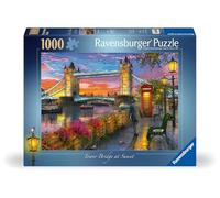 Ravensburger Puzzle 2D 1000 elementów: Zachód słońca nad Tower Bridge, Nowy desi