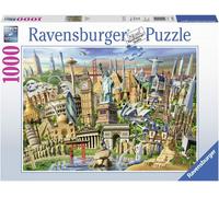 RAVENSBURGER PUZZLE 1000 PEZZI WORLD LANDMARKS MISURE 70X50 CM ART 19890