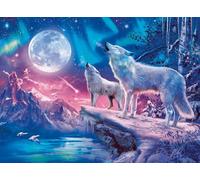 Ravensburger Puzzle 12000476 - Wolf in the Northern Lights - Puzzle da 500 pezzi per adulti e bambini dai 12 anni in su, puzzle a forma di lupo