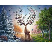 Ravensburger Puzzle 12001088 - Der magische Hirsch und die vier Jahreszeiten - 1
