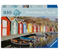 Ravensburger Puzzle 12001730 - Case colorate in Svezia - 100 pezzi puzzle foto per anziani e anziani, con pezzi di puzzle più grandi, grande immagine e base stabile per puzzle