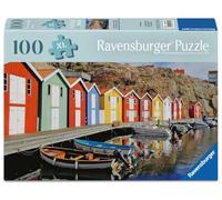 Ravensburger Puzzle 12001730 - Case colorate in Svezia - 100 pezzi puzzle foto per anziani e anziani, con pezzi di puzzle più grandi, grande immagine e base stabile per puzzle
