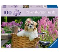 Puzzle Ravensburger 12001731 - simpatico cagnolino - Puzzle per cani da 100 pezzi per anziani e anziani, con pezzi di puzzle più grandi e pratici, modello di immagine grande