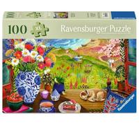 Ravensburger Puzzle 12001732 - Vista dalla finestra - Puzzle orizzontale da 100 pezzi per anziani e anziani, con pezzi di puzzle più grandi e pratici, modello di immagine grande