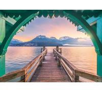 Ravensburger Puzzle 12001762 - Romantico Ponte sul Lac d'Annecy, Beautiful Walkways Collection, Puzzle da 1000 Pezzi, per Amanti della Natura e degli Amanti delle Escursioni a Partire dai 14 Anni in