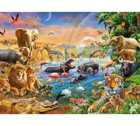 Ravensburger Puzzle 12910 Studnia W Dżungli 100 Elementów Puzzle Dla Dzieci (12910) Unikalne Elementy, Technologia Softclick - Klocki Pasują Idealnie