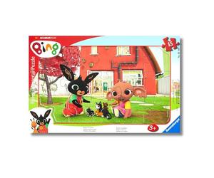 Ravensburger - Puzzle 15 Pezzi Bing | Frame Puzzle Bambini 3 Anni O Più | 15 Pezzi | Regalo Bambino 3 Anni | 25x14,50 Cm