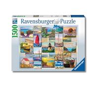PUZZLE ravensburger COLLAGE COSTIERO premium 1500 PEZZI 80 x 60 cm