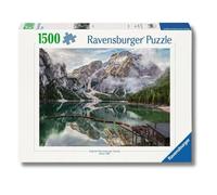 Ravensburger Puzzle 1500 Pezzi Lago Braies, Italia - Puzzle Adulti +14 anni, 80 x 60 cm, Puzzle per Adulti Paesaggio, Collezione 1500 Pezzi, Idee Regalo