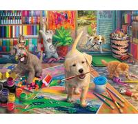 Ravensburger Puzzle 16801 - Animal Artists - 750 pezzi Large Pieces, puzzle divertente con pezzi più grandi per tutta la famiglia