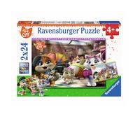 Ravensburger - Puzzle 2 x 24 Pz - 44 Gatti
