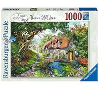 Ravensburger Puzzle 2D 1000 elementów: Droga wśród wzgórza kwiatów, Nowy de