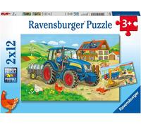 Ravensburger - Puzzle 2x12 Al lavoro - 1-39 Pezzi