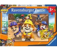Ravensburger - Puzzle Rubble & Crew, 2 Puzzle 12 pezzi, Puzzle Bambini 3 Anni, 26x18cm