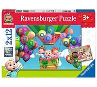 Ravensburger - puzzle cocomelon, collezione 2x12, 2 puzzle da 12 pezzi, età raccomandata 3+ anni