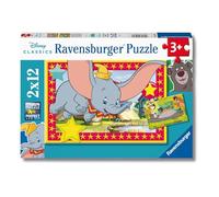Ravensburger Puzzle Disney Classics – 2x12 pezzi, 26x18 cm – Regalo per bambini 3+ anni