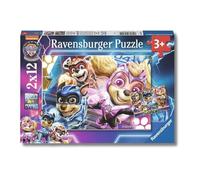 Ravensburger - Puzzle Paw Patrol, the mighty movie, Collezione 2x12, 2 Puzzle da