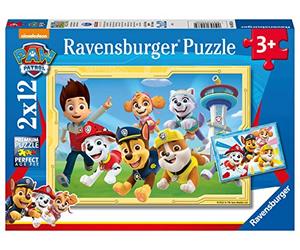 Ravensburger - Puzzle 2x12 Pezzi Paw Patrol | Puzzle Bambini 3 Anni | Dimensioni Di 26x18 Cm | Regalo Bambino 3 Anni | Regalo Originale
