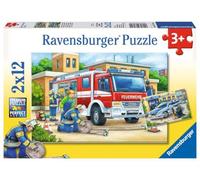 Ravensburger Puzzle - Polizia e Vigili del Fuoco, 2x12 pezzi - 1 pz.