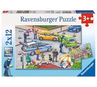 Ravensburger 07578 07578 Polizia in Azione Puzzle, 2 x 12 Pezzi