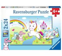 Puzzle Fiabesco Unicorno Ravensburger 2x24 Pezzi