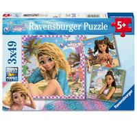 Ravensburger - Puzzle 3 x 49 Pezzi: Mermaid Magic, Puzzle Bambini 5 Anni, 21 X 21 Cm, Regalo Bambina 5 Anni E Bambino