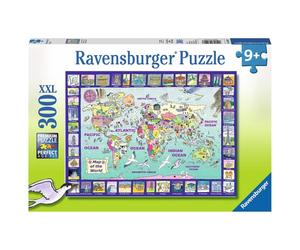 Ravensburger Puzzle 300 Pezzi XXL Mappa Del Mondo 13190
