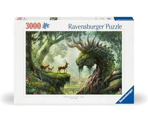 Ravensburger - Puzzle 3000 Pezzi Drago nel Bosco, Puzzle Adulti 121x80cm | Puzzle Drago nel Bosco da 3000 pezzi, 121x80 cm, per adulti 14+, per esperti, collezione 3000 pezzi e ideale come regalo.