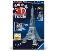 Ravensburger - Puzzle 3D 50° Anniversario: Tour Eiffel Glow in the Dark, Parigi, per Adulti e Bambini 10+ Anni, Idea Regalo, 216 Pezzi