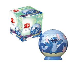 Ravensburger - Puzzle 3D Ball Disney Stitch, 54 Pezzi, Bambini 6+ Anni | Puzzle 3D Disney Stitch da 54 pezzi, gioco creativo e divertente per bambini dai 6 anni, ideale come idea regalo originale.