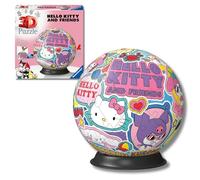 Ravensburger - Puzzle 3d Ball Hello Kitty | Puzzle 3d Bambini A Partire Dagli 6 Anni | Modellismo Da Costruire Bambini Di 73 Pezzi | Regalo Bambino 6 Anni E Più