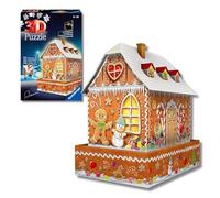 Ravensburger - Puzzle 3D Casa di Pan di Zenzero LED 257 pezzi, dagli 8 anni | Puzzle 3D Casa di Pan di Zenzero con luci LED, 257 pezzi, modello da montare per bambini dagli 8 anni, ideale come regalo.