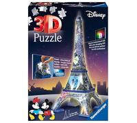 Ravensburger - Puzzle 3D, Disney Tour Eiffel, Night Edition, Puzzle per Adulti e Ragazzi 10+ Anni, Idea Regalo, Modellismo, 226 Pezzi