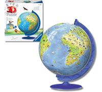 Ravensburger Puzzle 3D Globo Terrestre Impara La Geografia Con Gli Animali 6+ An
